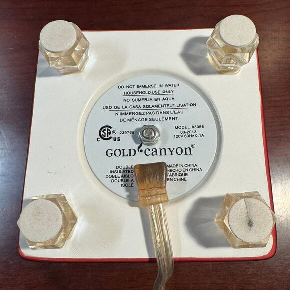 Gold Canyon Red Footed Pedestal Candle Wax Pod Electric Warmer with Timer - Picture 6 of 8